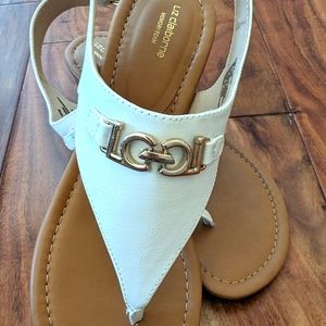 Liz Claiborne Womens Tiffin Adjustable Strap Flat Sandals Size 9.5